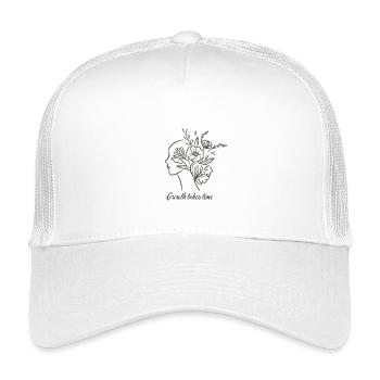 Floral Brain Line Art - Growth - Kids’ Trucker Cap - white - Front