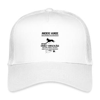 Kommandos? Nein.Vorschläge annehmen? Vielleicht  - Kinder Trucker-Cap - Weiß - Vorne