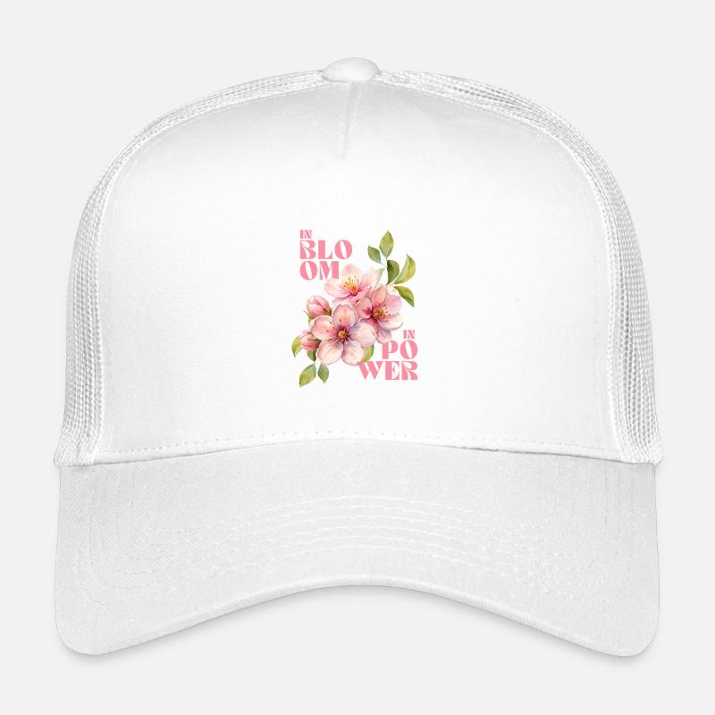 IN BLOOM - IN POWER - Kinder Trucker-Cap - Weiß