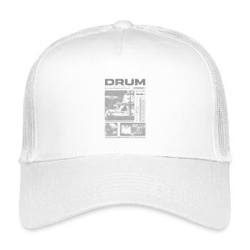 Rock Drummer Drum Player Streetwear - Kids’ Trucker Cap - white - Front