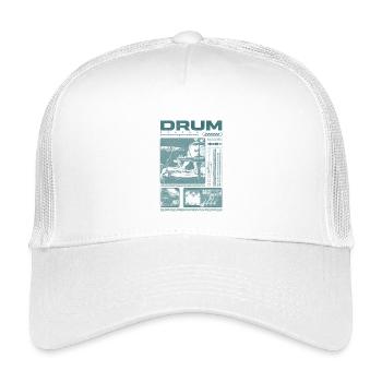 Rock Drummer Drum Player Streetwear - Kids’ Trucker Cap - white - Front