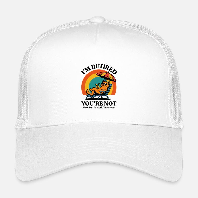 Je suis à la retraite, tu n’es pas un chat de vacances rétro drôle Casquette trucker enfant