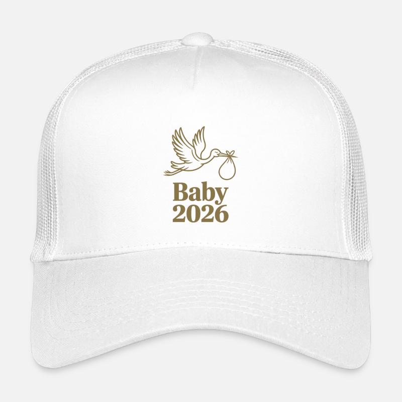 Baby 2026 Storch Geburt Verkündung Kinder Trucker-Cap