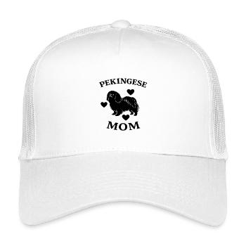 Lustiges Pekinese Mom - Kinder Trucker-Cap - Weiß - Vorne