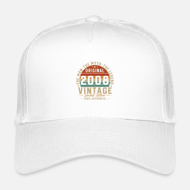 2008 Vintage Retro Geburtstagsgeschenk Kinder Trucker-Cap