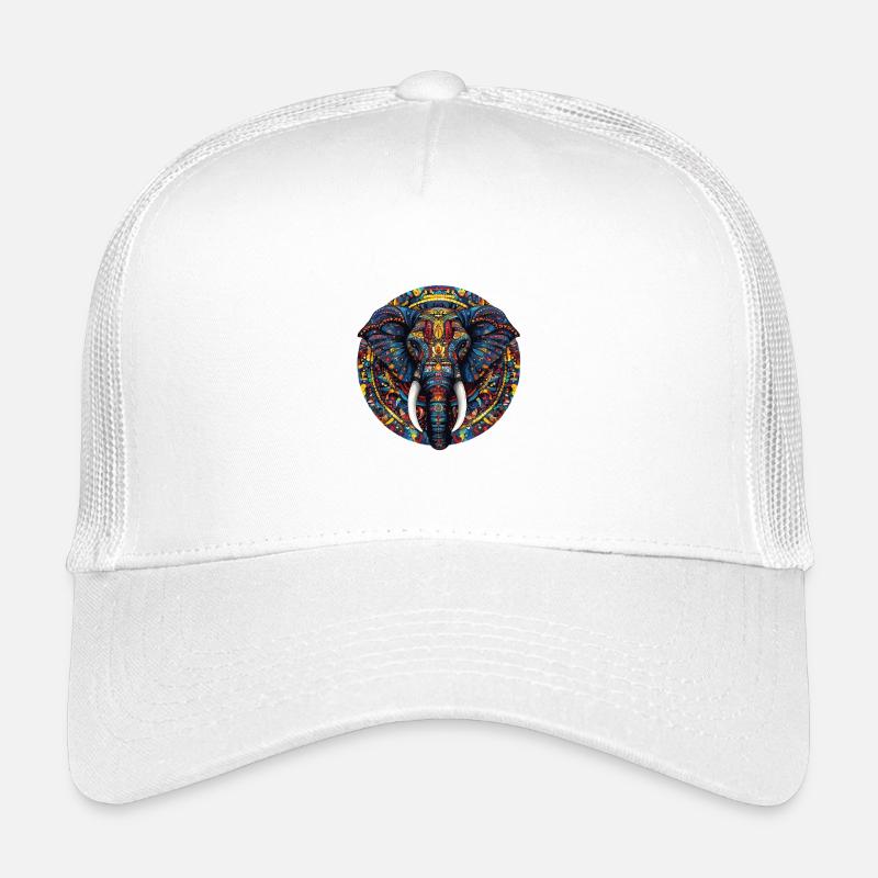 Farbenfrohe Elefanten-Mandala Kinder Trucker-Cap