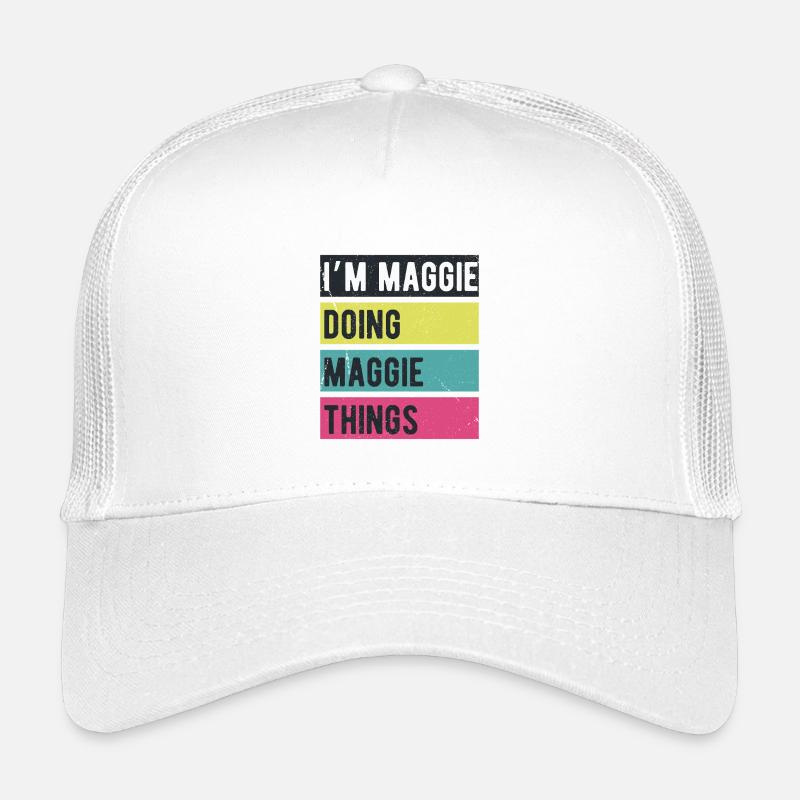 I’m Maggie Doing Maggie Things Retro Colors Kids’ Trucker Cap