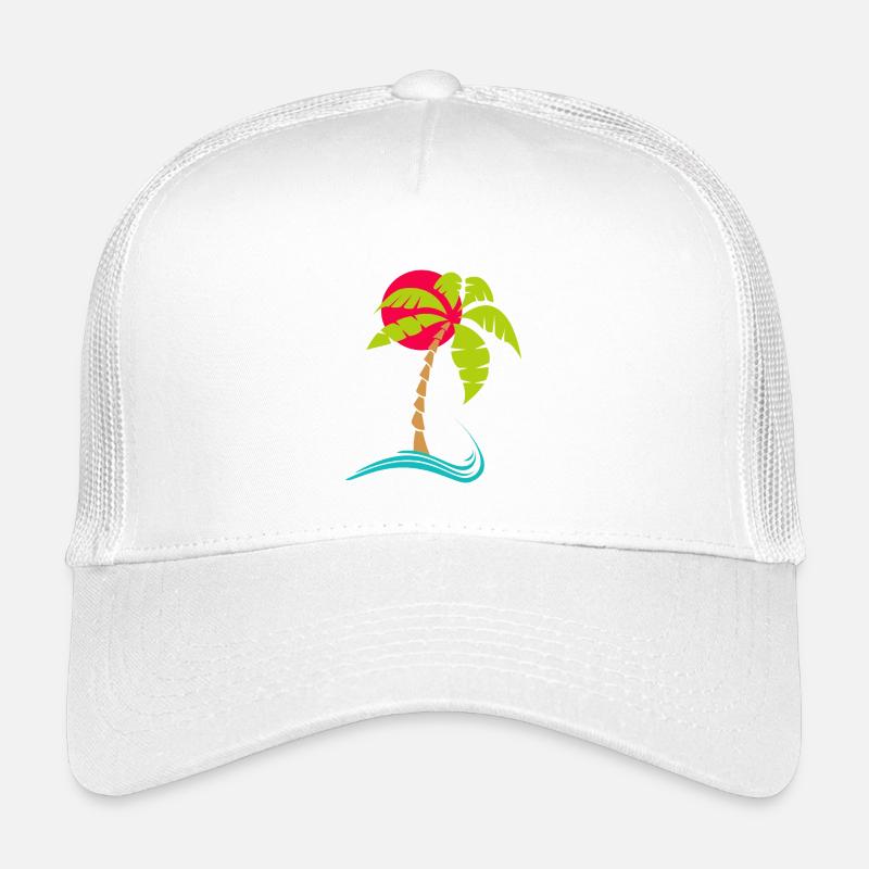 Palm trees summer at sunset Kids’ Trucker Cap