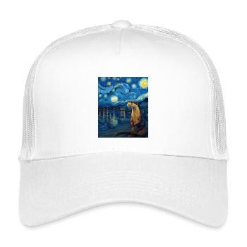 Loutre Van Gogh - Casquette trucker enfant - blanc - Devant