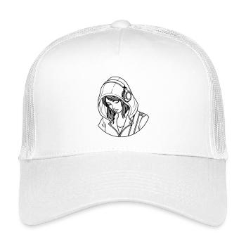 femme love musique - Casquette trucker enfant - blanc - Devant