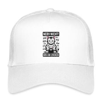 Courage Not I Gaming Cat Design - Casquette trucker enfant - blanc - Devant