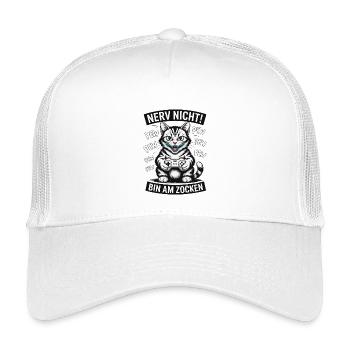 Courage Not I Gaming Cat Design - Casquette trucker enfant - blanc - Devant