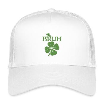 Bruh St Patricks irisches Kleeblatt - Kinder Trucker-Cap - Weiß - Vorne