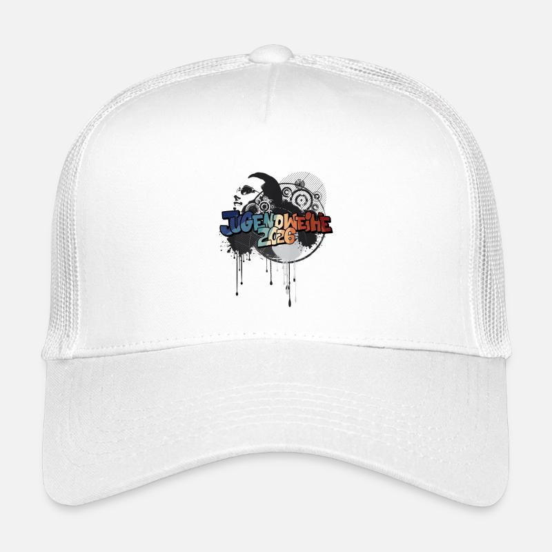 Jugendweihe Graffiti 2026 - Kinder Trucker-Cap - Weiß