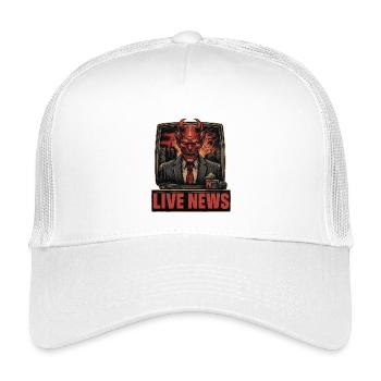 mauvaises nouvelles - Casquette trucker enfant - blanc - Devant