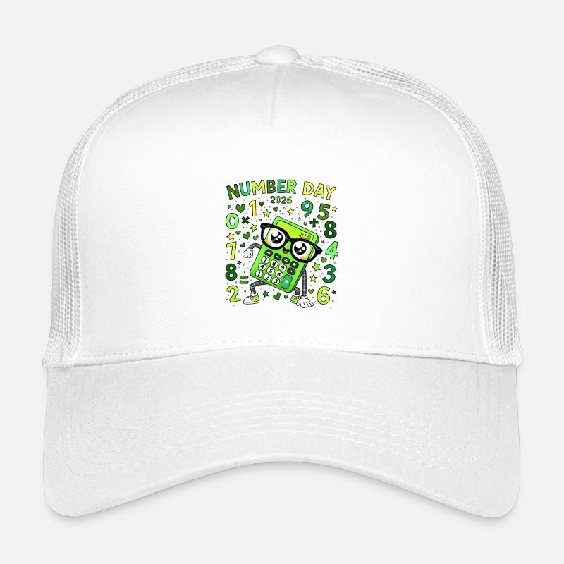 Nummer Tag 2026 Neon-Rechner Held - Kinder Trucker-Cap - Weiß