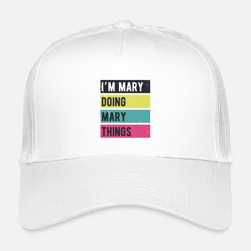 Ich bin Mary Doing Mary Things Retro Colors Kinder Trucker-Cap