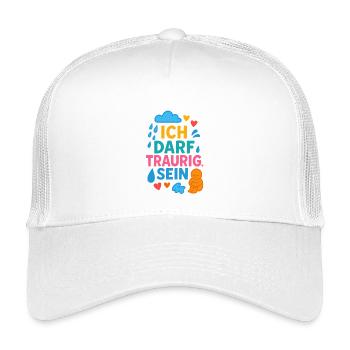 J’ai le droit d’être triste – prendre soin de soi, faire preuve de conscience - Casquette trucker enfant - blanc - Devant