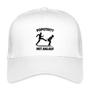 popotritt mit anlauf - Kinder Trucker-Cap - Weiß - Vorne