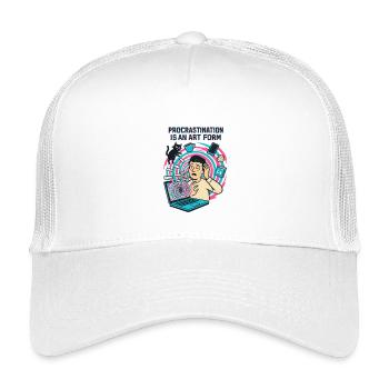 Procrastination : L'Art du Télétravail et du Rush - Casquette trucker enfant - blanc - Devant