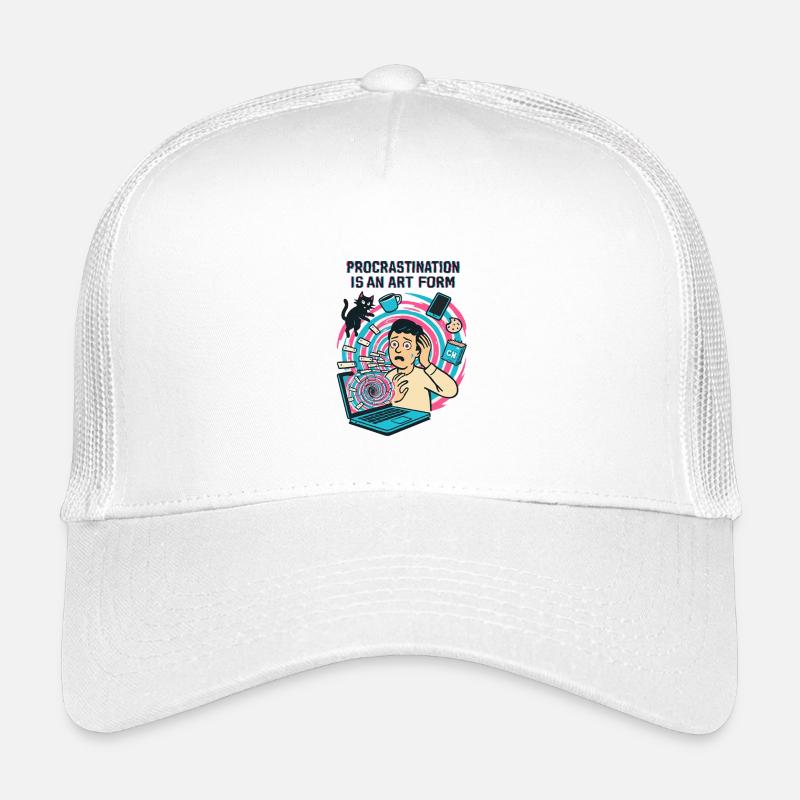 Procrastination : L'Art du Télétravail et du Rush Casquette trucker enfant
