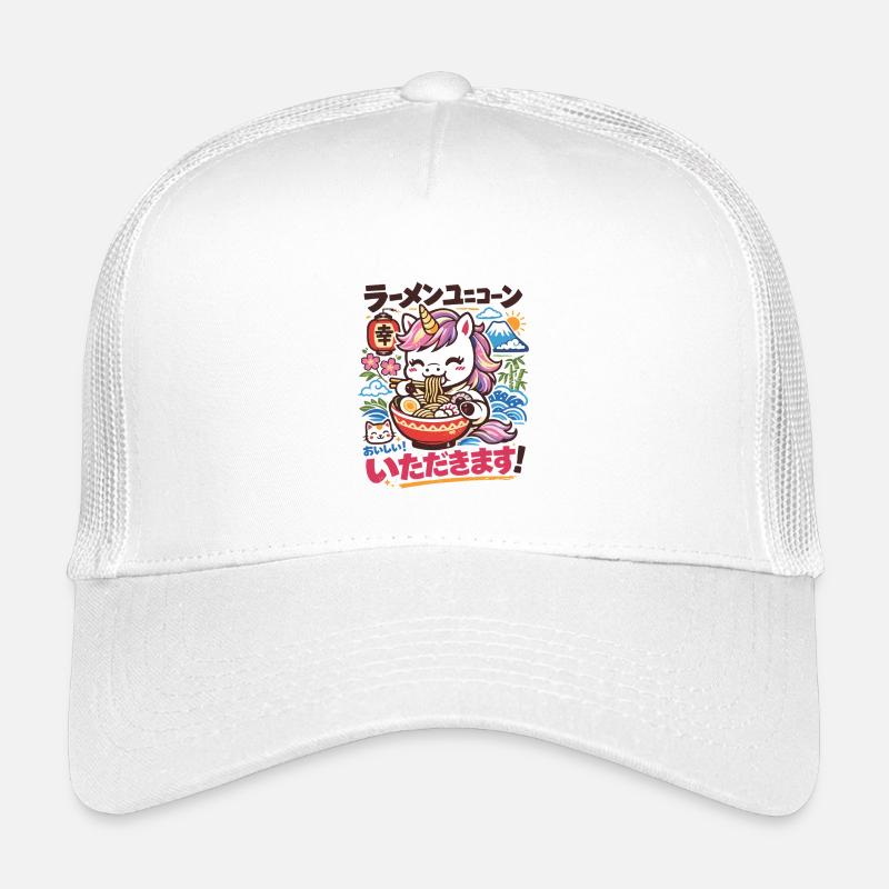 Licorne Kawaii | Ramen | Soupe de nouilles | Restauration rapide Casquette trucker enfant