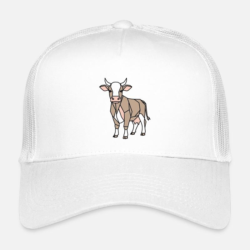 Geometrische Kuh Low Poly Modern Kinder Trucker-Cap