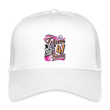 47. Geburtstag Queen - Kinder Trucker-Cap - Weiß - Vorne
