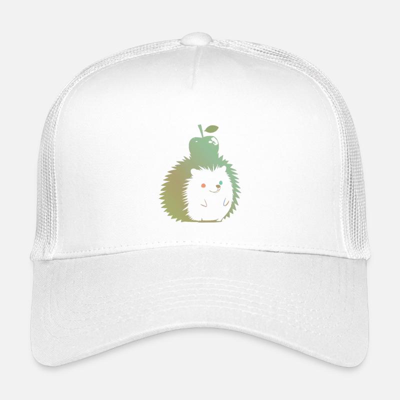 Pastell-Igel mit Apfel Kinder Trucker-Cap