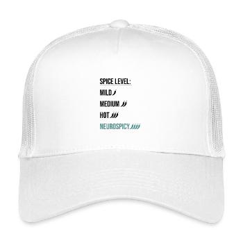 Spice Level Neurospicy - Neurodivergent Humor - Kids’ Trucker Cap - white - Front