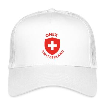 Swiss shield with white cross - Kids’ Trucker Cap - white - Front