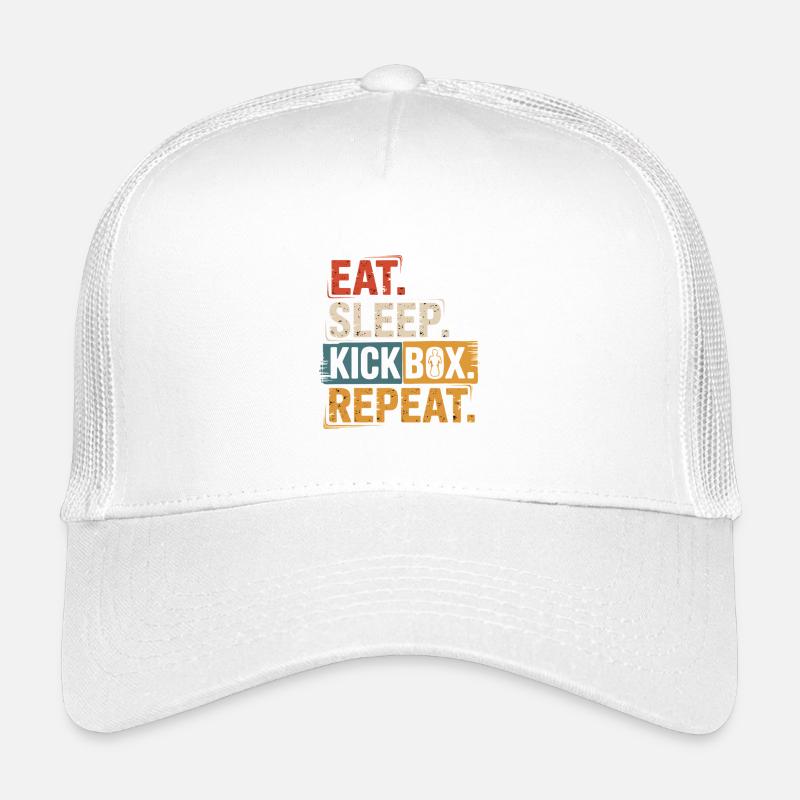 Eat Sleep Kickbox Repeat Kinder Trucker-Cap