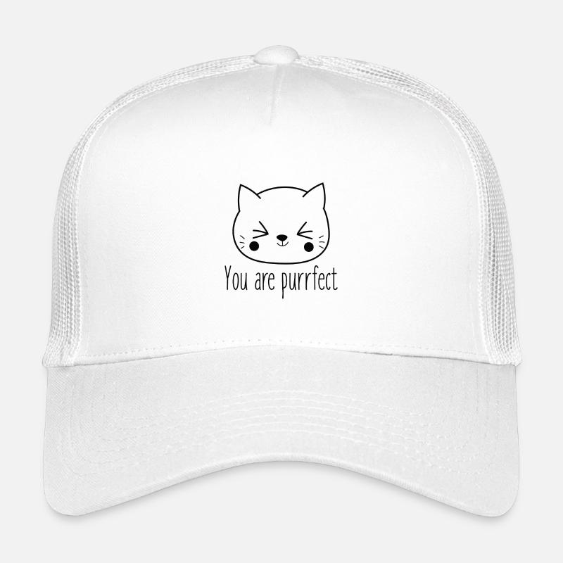 Du Bist Einfach Perfekt Katzenliebhaber - Kinder Trucker-Cap - Weiß