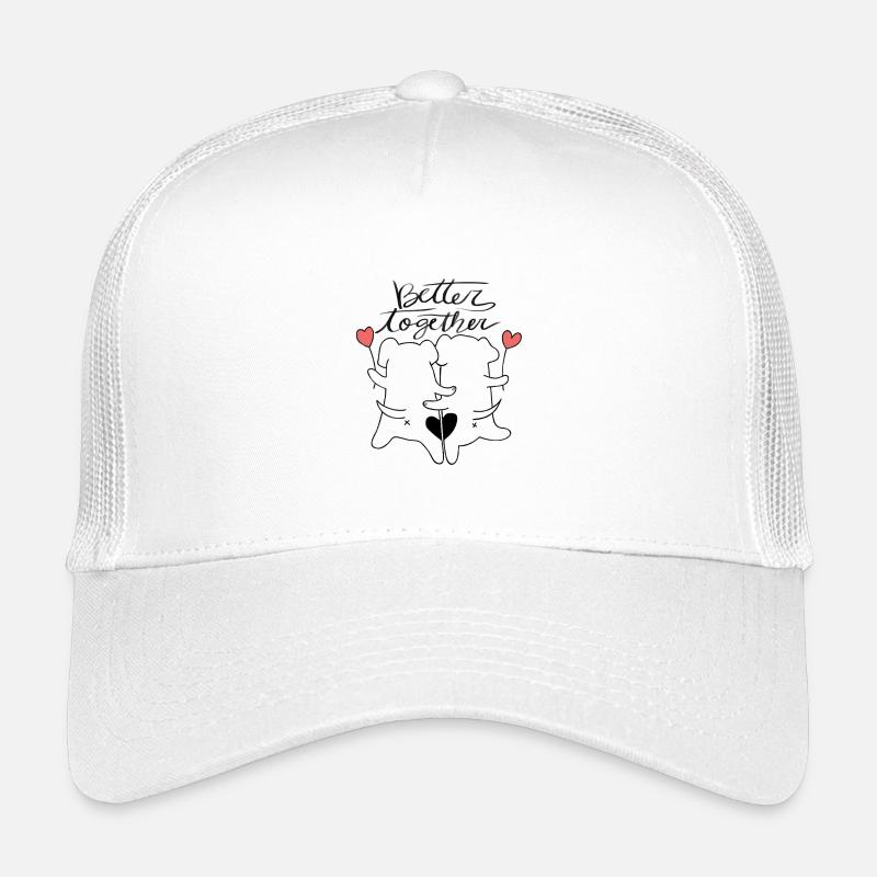 Cute Couple Love Illustration Kids’ Trucker Cap