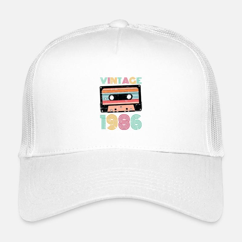 Style rétro cassette vintage de 1986 Casquette trucker enfant