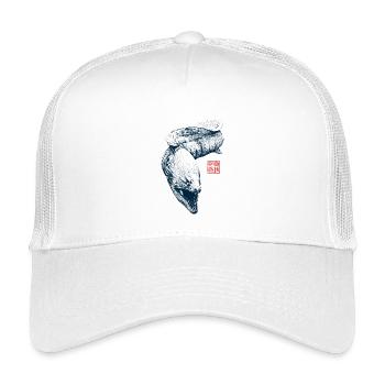 Moray eel with kanji stamp - Kids’ Trucker Cap - white - Front