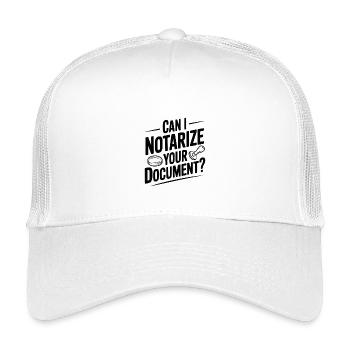 Can I Notarize Your Document? - Kids’ Trucker Cap - white - Front