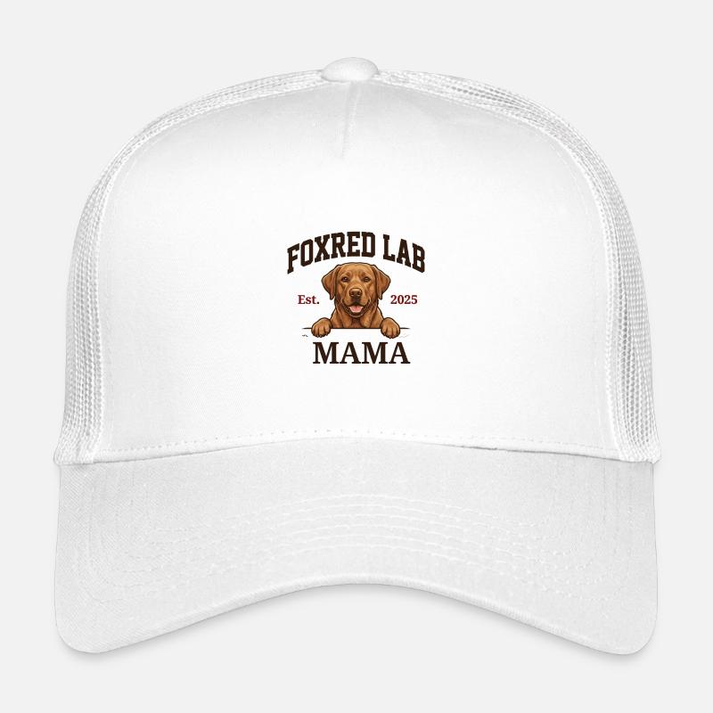 Foxred Lab Mama Est. 2025 – Hunde Mama Design - Kinder Trucker-Cap - Weiß