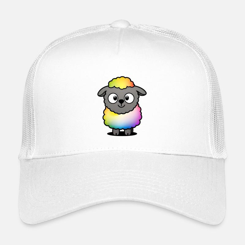 Regenbogen-Fluffiges Schaf Kinder Trucker-Cap