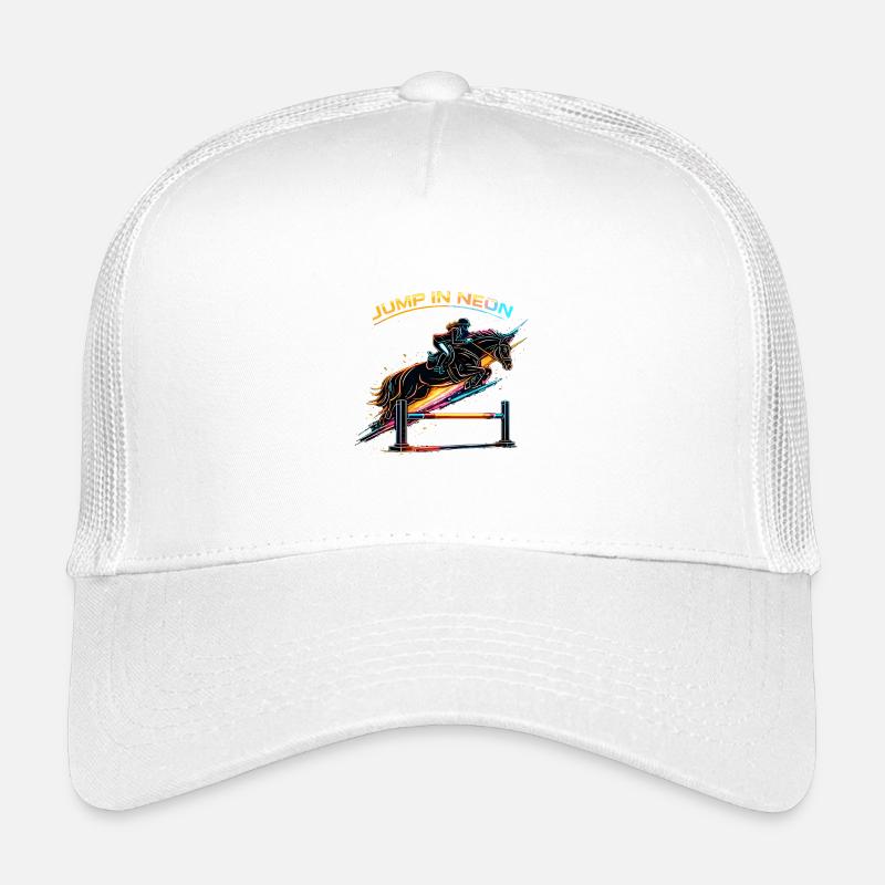 Sauter dans le néon – Saut d’obstacles dans le style néon Casquette trucker enfant
