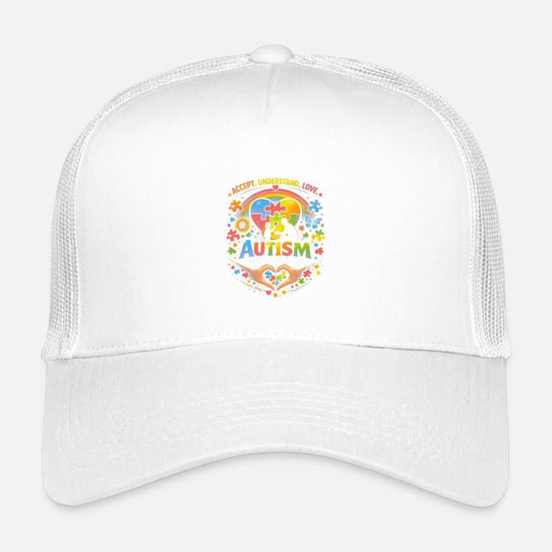 Puzzle du cœur sur l’acceptation de l’autisme Casquette trucker enfant