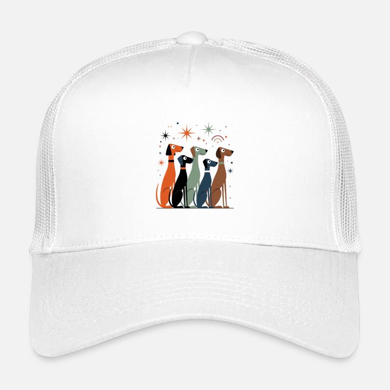 Atomic Age Retro Dogs 50s 60s Mid-Century Kids’ Trucker Cap