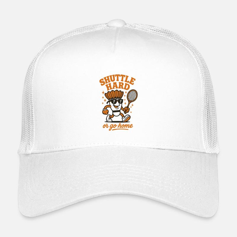 Shuttle Hard | Badminton Motivation Saying Kids’ Trucker Cap