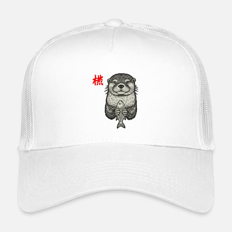 Otter Asiatisch - Kinder Trucker-Cap - Weiß