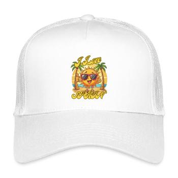 I Love Spain Sun Beach Cartoon - Kinder Trucker-Cap - Weiß - Vorne