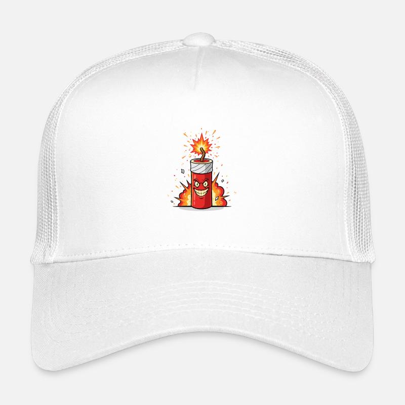 Angry Firecracker Comic Kids’ Trucker Cap