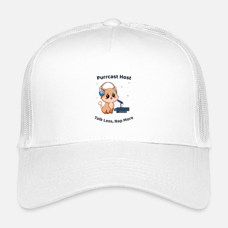 Animateur Purrcast – Parle Moins, Fais plus de sieste Chat Casquette trucker enfant