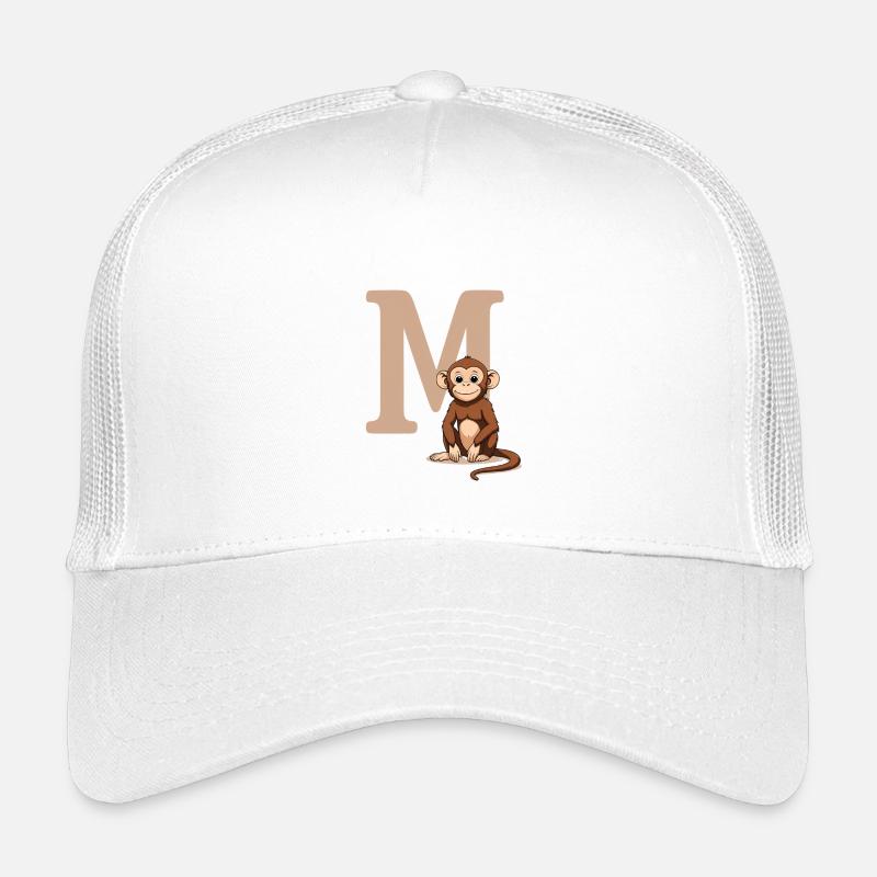 MonkeyM design with capital letter M Kids’ Trucker Cap