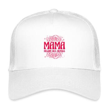 Maman héroïne du design floral rétro quotidien - Casquette trucker enfant - blanc - Devant