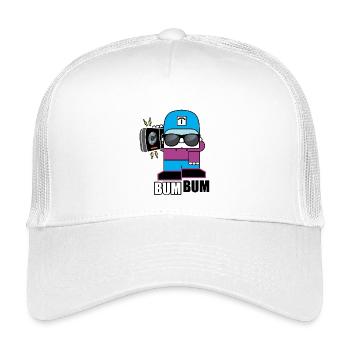 BoomBox Buddy Retro Tee - Kids’ Trucker Cap - white - Front